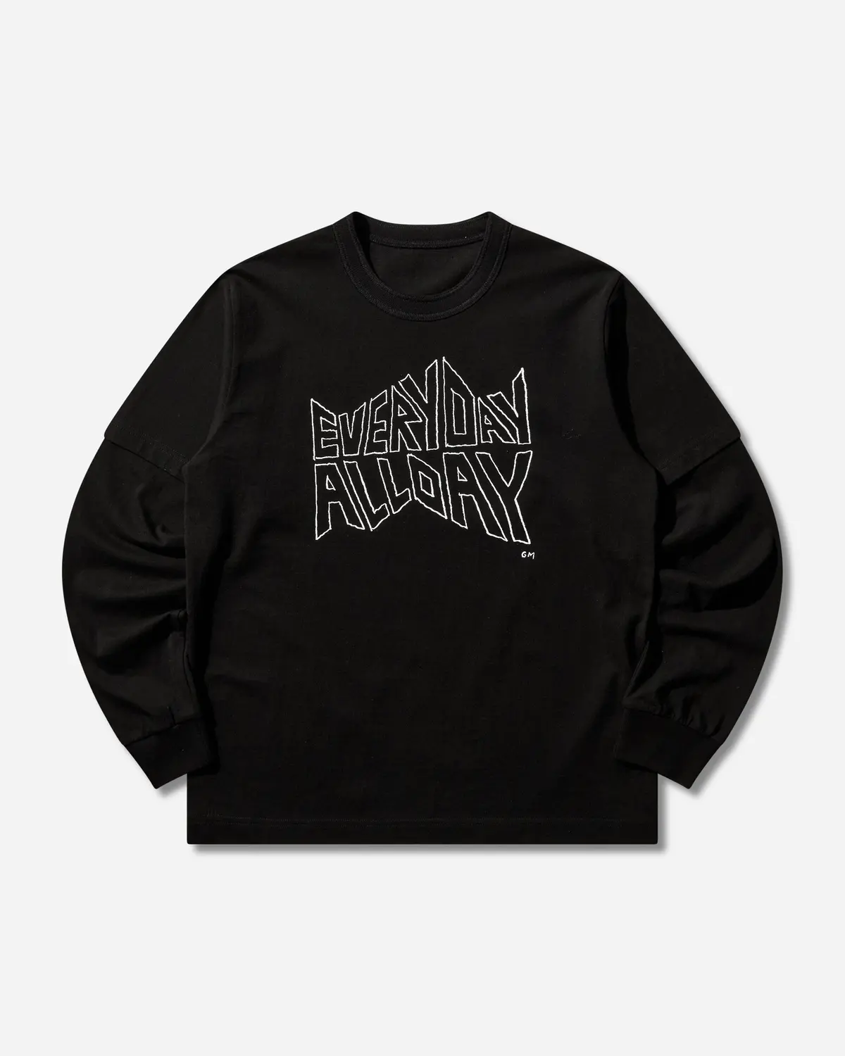 Men's Geoff Sacai Print Longsleeve T-Shirt Black 1