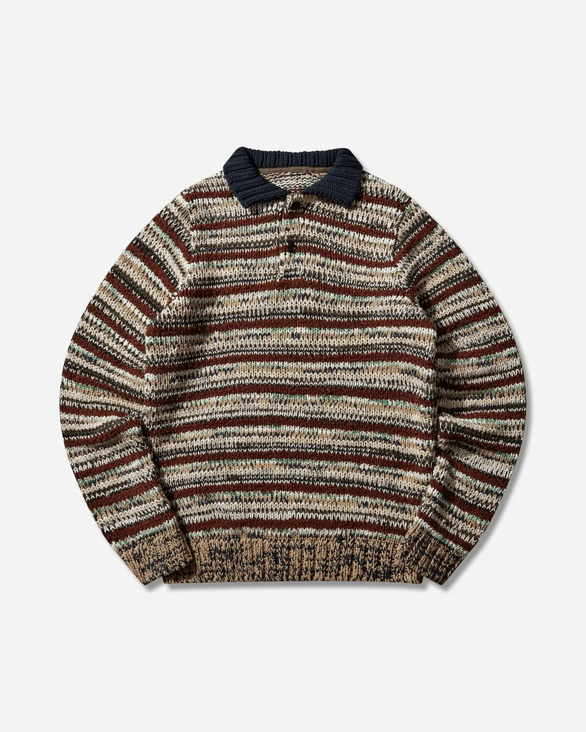 Men's Mix Knit Pullover Beige 1