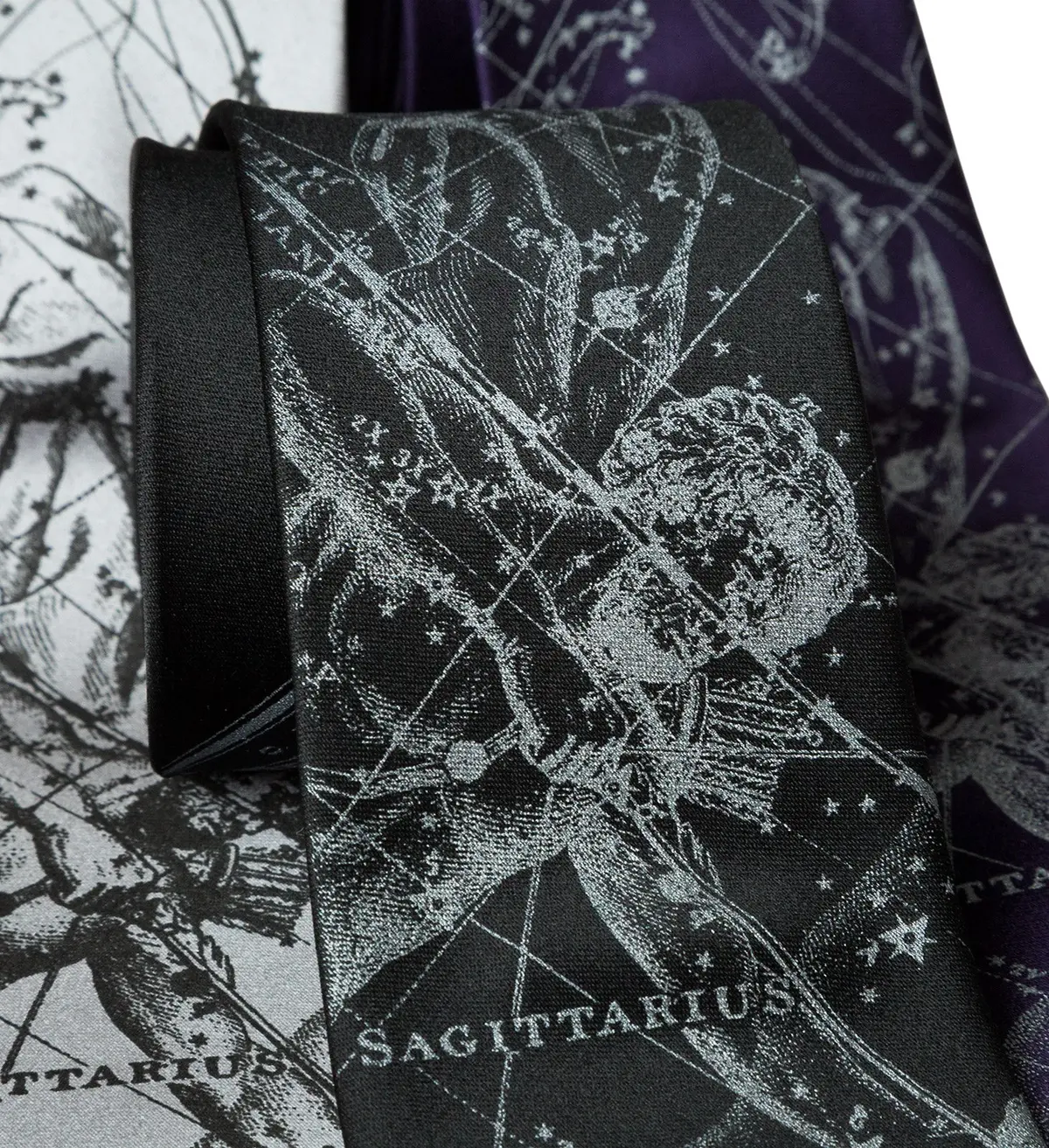 Sagittarius Necktie, Zodiac Constellation Print Tie 4