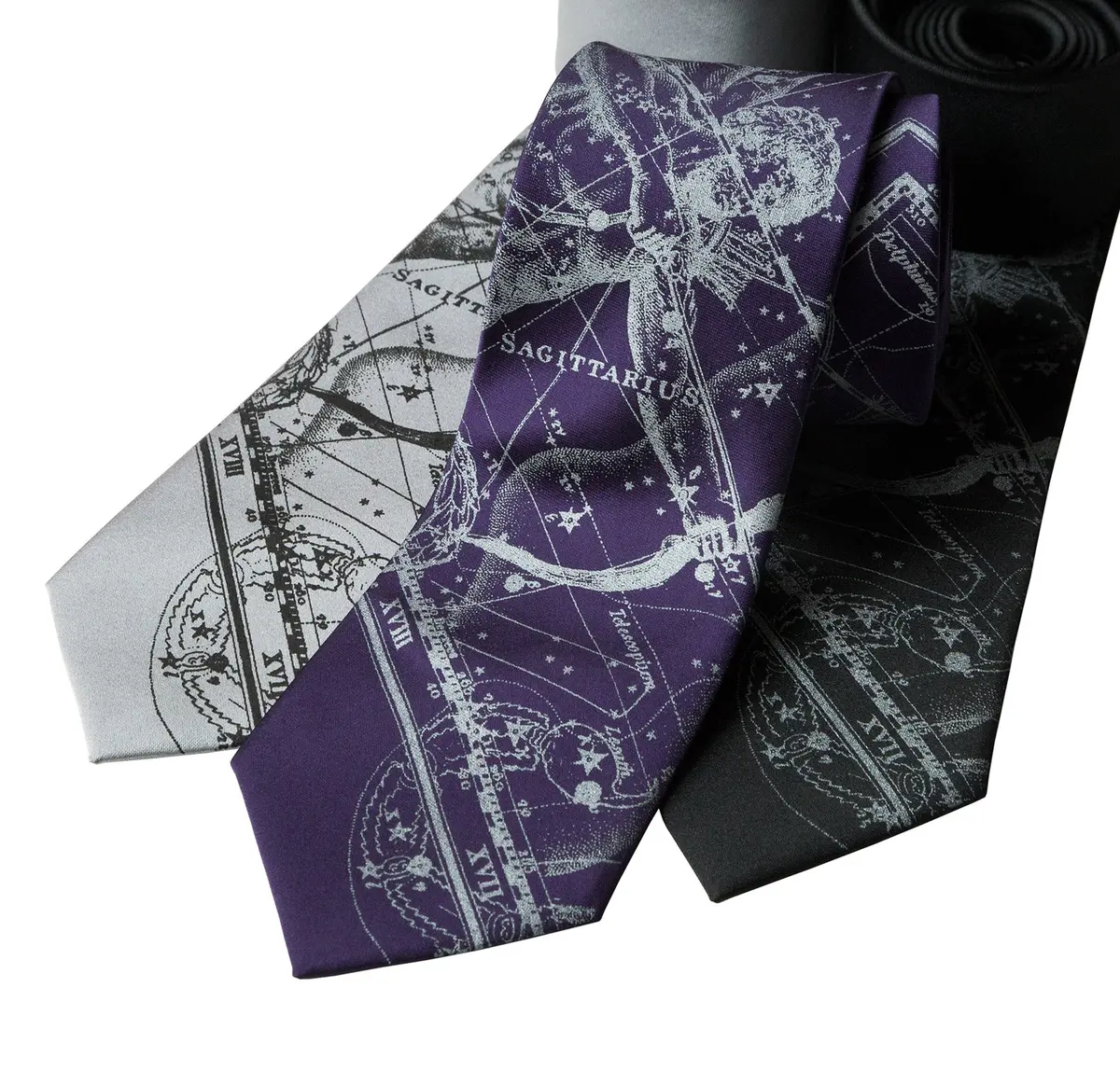Sagittarius Necktie, Zodiac Constellation Print Tie 9