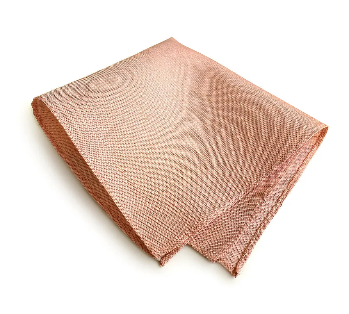 Light Coral Linen Pocket Square. Solid Salmon, Sherwood 1