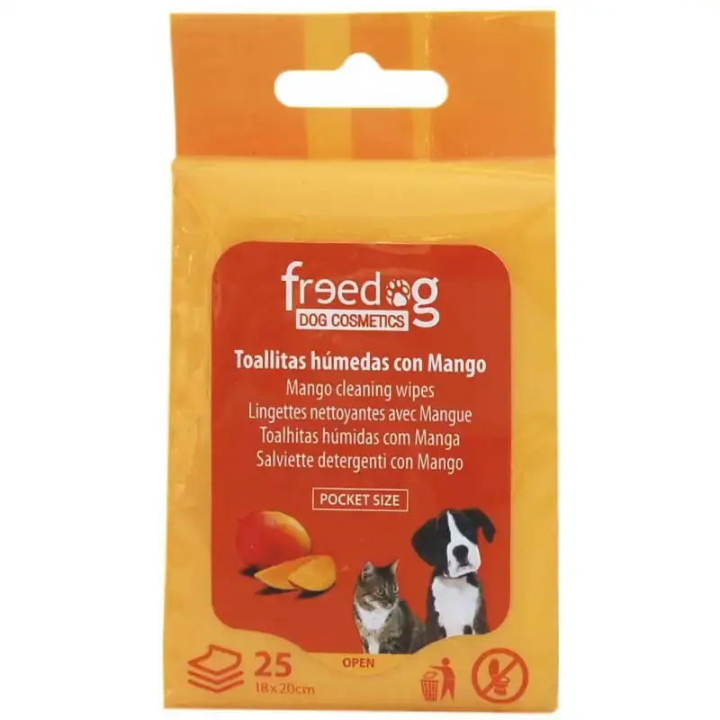 Free Dog - Salviette Detergenti Al Mango - 25 Pz 1