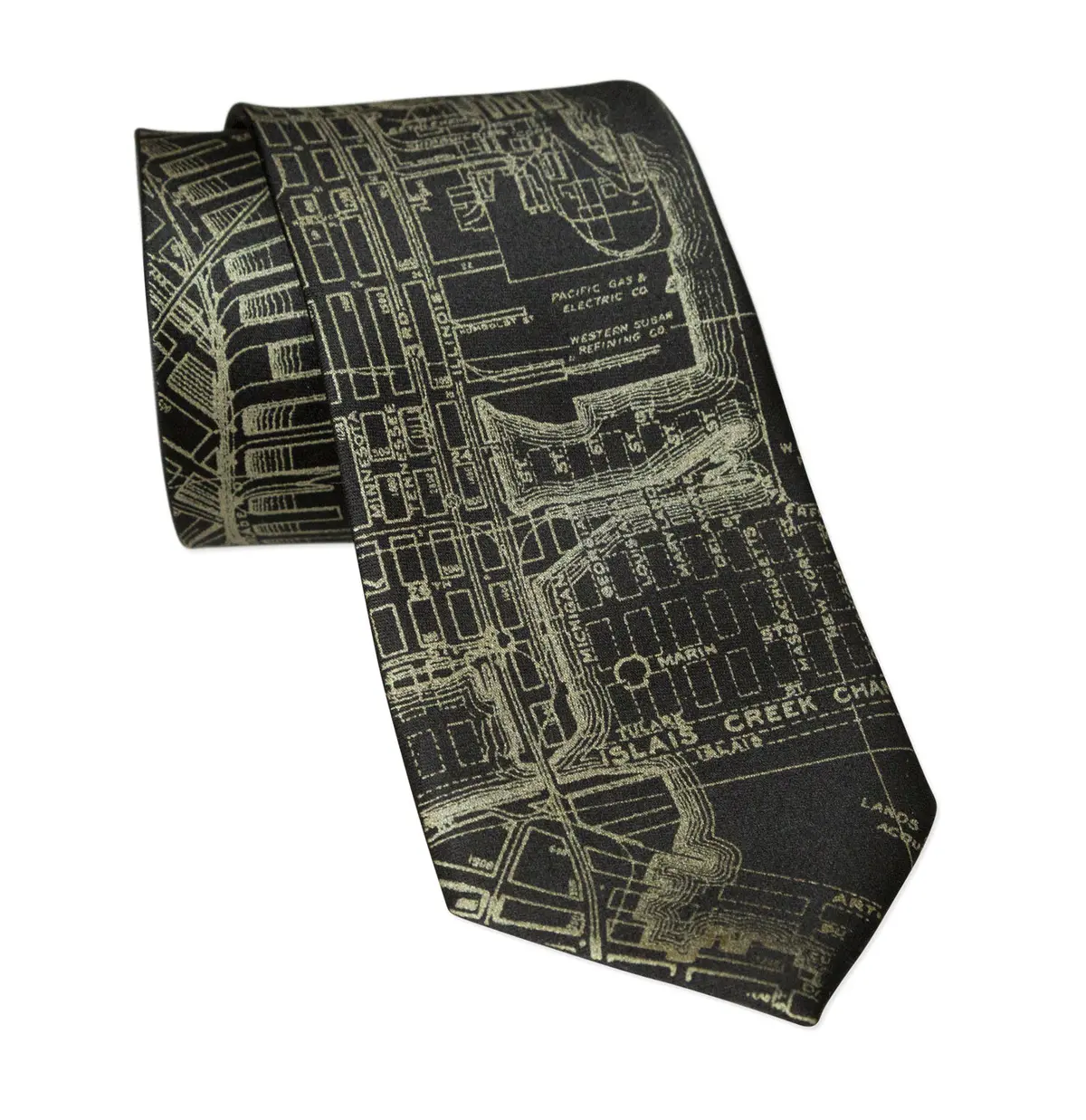 San Francisco Bay Necktie – Retro California Cartographic Design - Image 9
