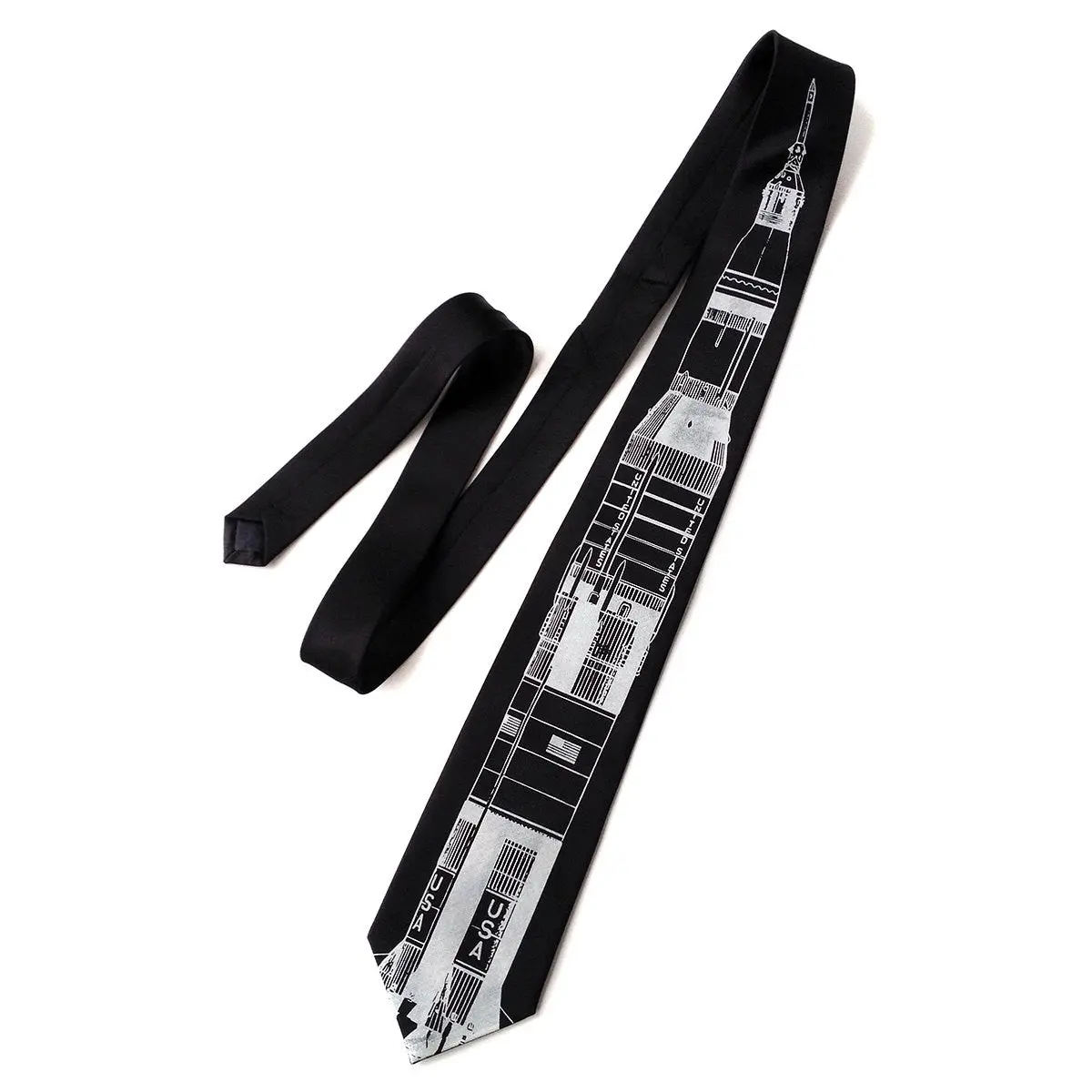 Saturn V Rocket Silk Necktie 1