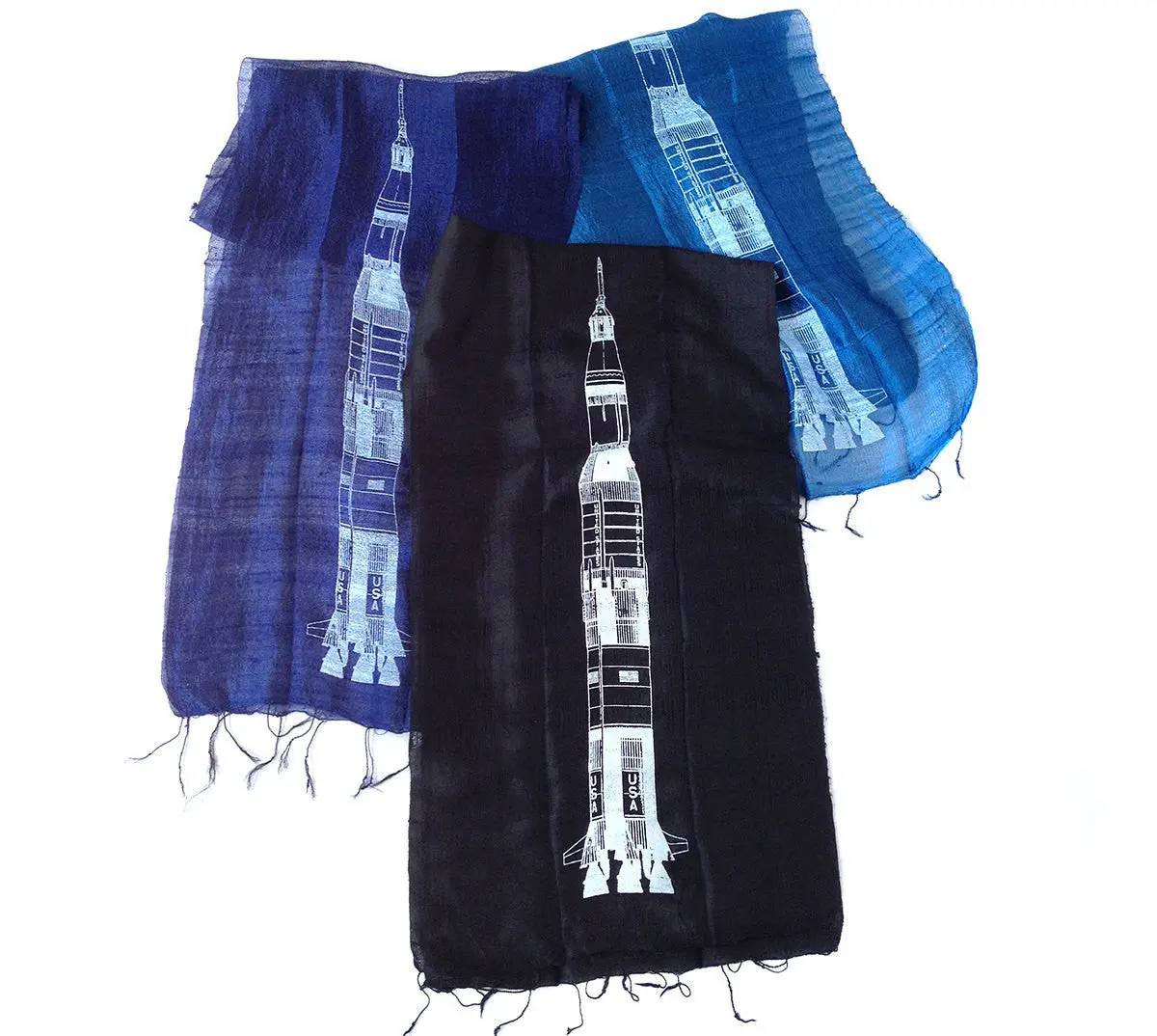 Saturn V Rocket Silk Scarf 1