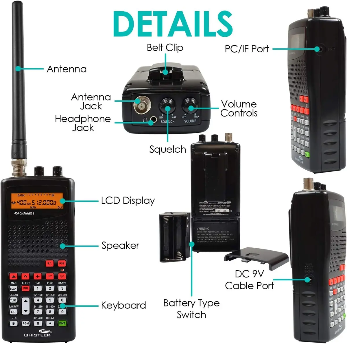Scanners - Whistler Ws1010 200 Channel Analog Handheld Police Scanner 2