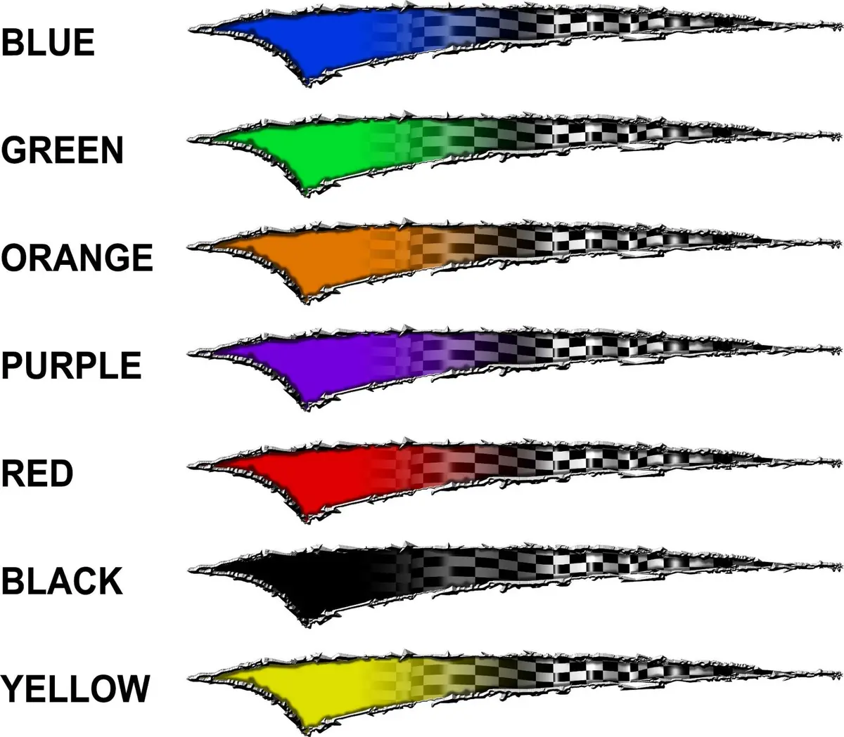 Checkered Flag Scratch Boat Vinyl Decals 4