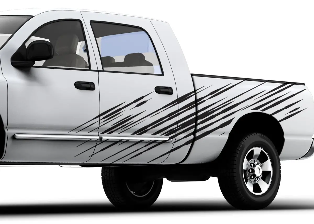 Scratch Vinyl Side Decals For Cars & Trucks 1