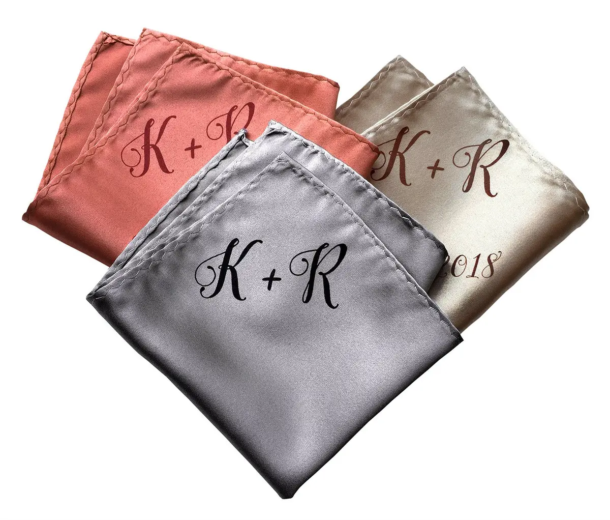 Initials Pocket Square. Personalized Custom Monogram 1