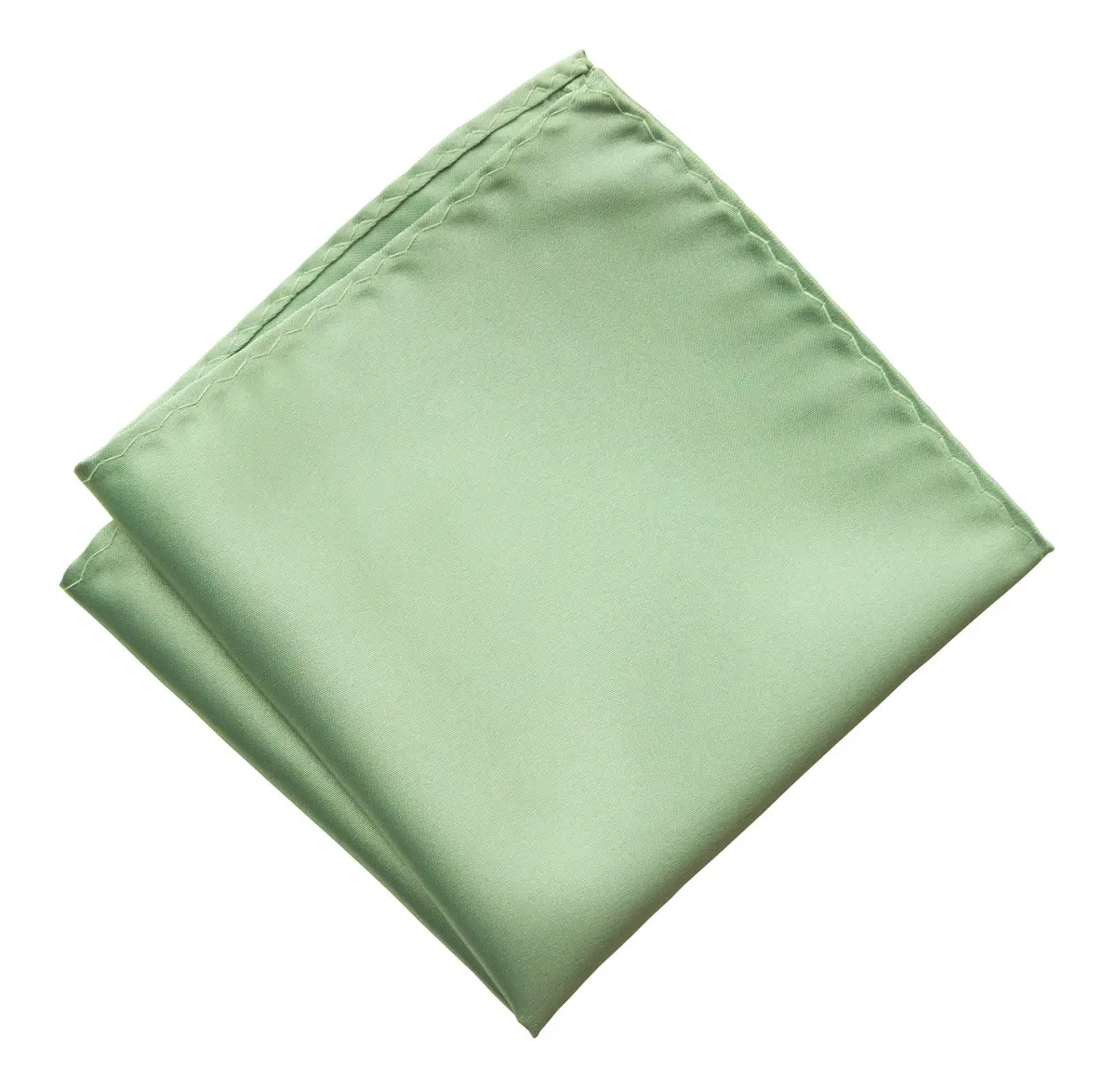 Seafoam Green Pocket Square. Solid Color Satin Finish, No Print 1