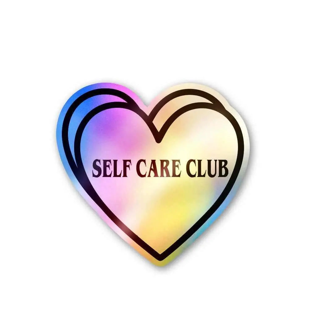 Self Care Club Holographic Stickers 1