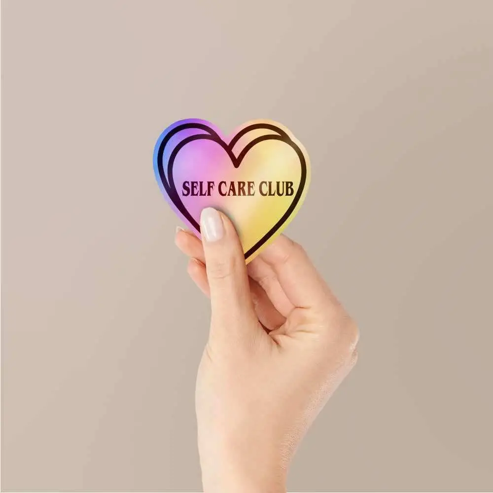 Self Care Club Holographic Stickers 2