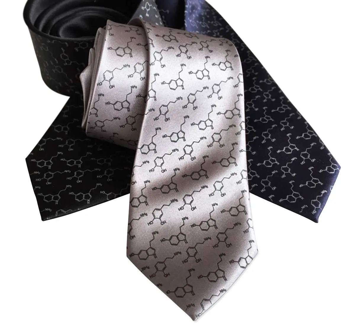 Serotonin & Dopamine Necktie, Happiness Molecules Tie 1