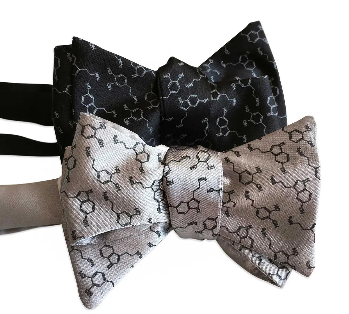 Serotonin & Dopamine Bow Tie, Happiness Molecules Tie 1
