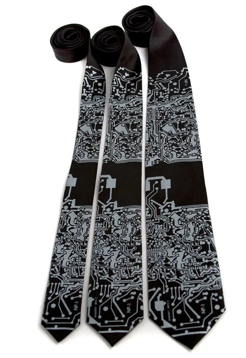 Circuit Board Print Necktie: Short Circuit Tie 13