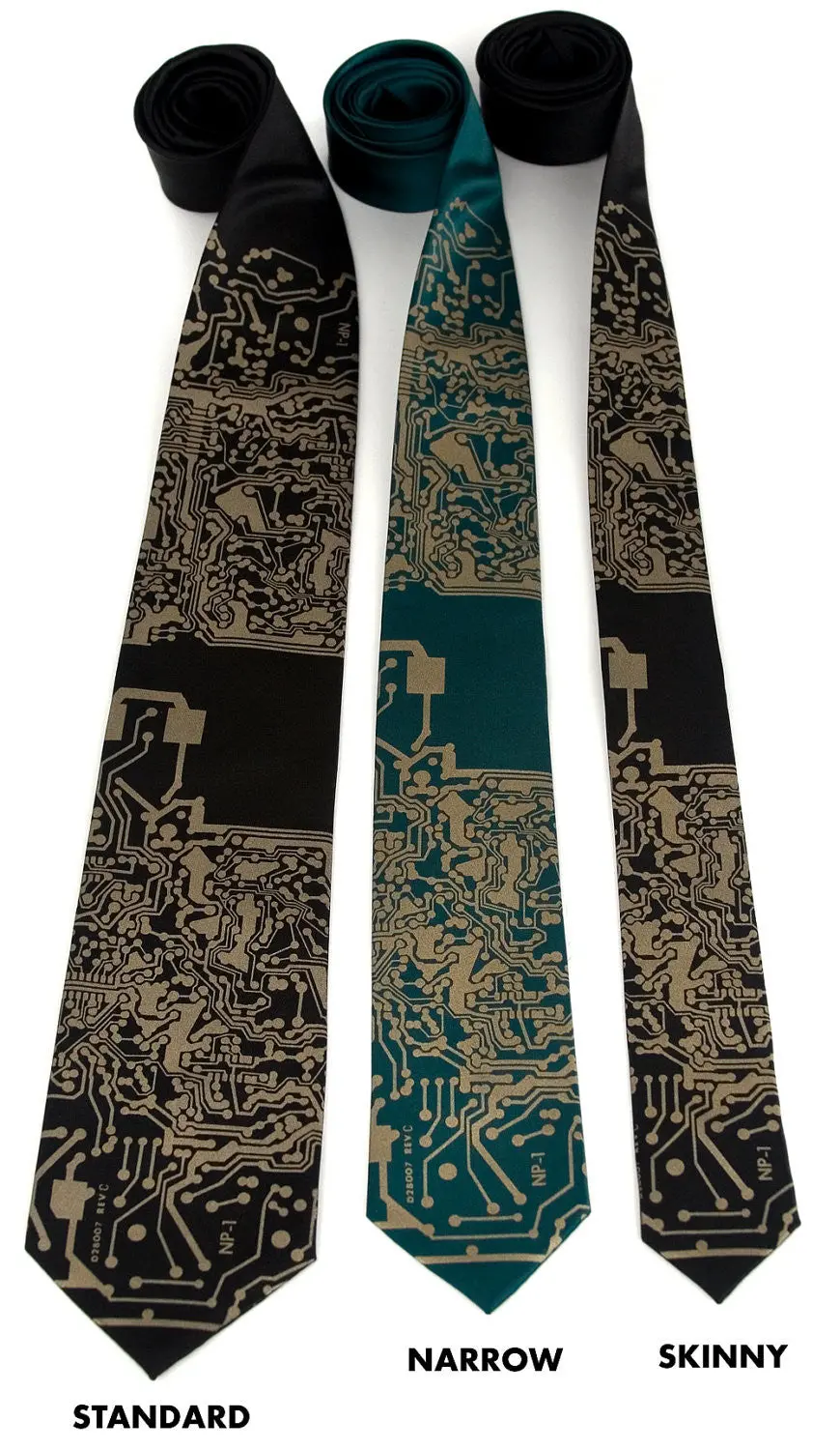 Circuit Board Print Necktie: Short Circuit Tie 10
