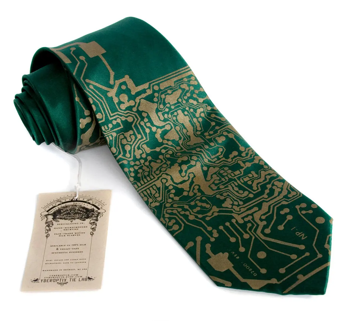 Circuit Board Print Necktie: Short Circuit Tie 5