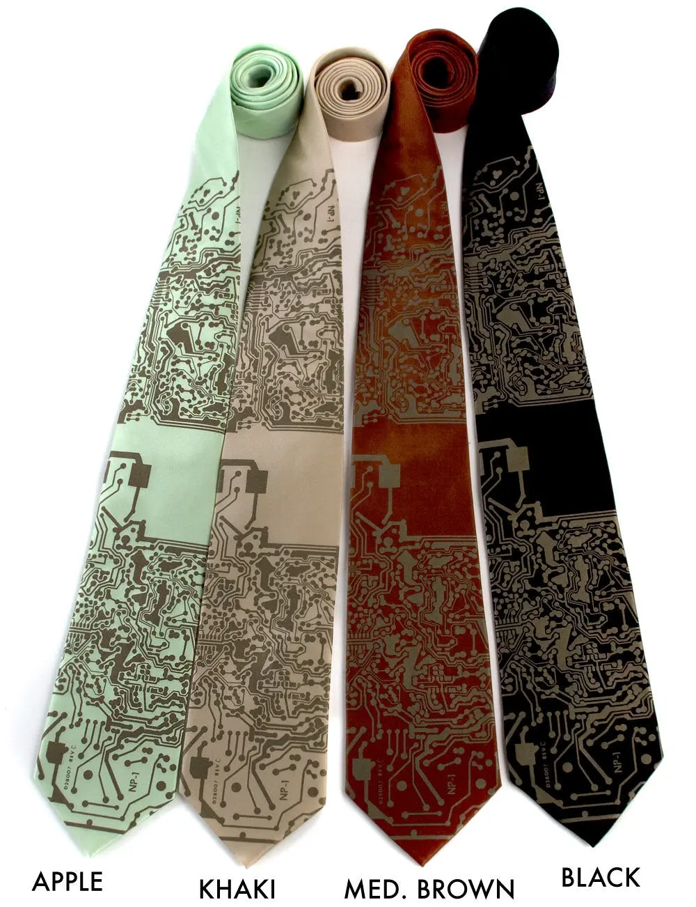 Circuit Board Print Necktie: Short Circuit Tie 6