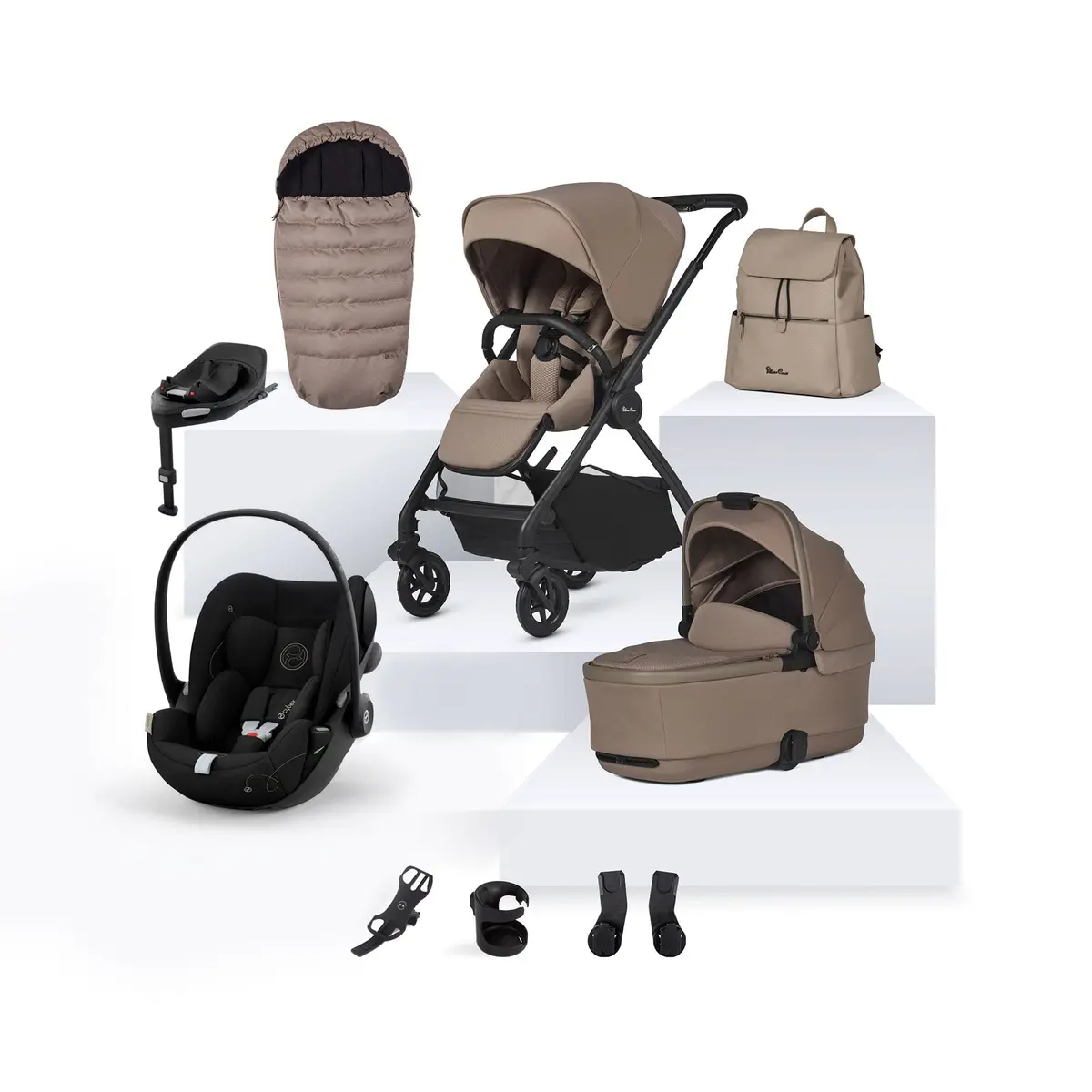 Silver Cross Dune 2 Cybex Travel System- Mocha 1