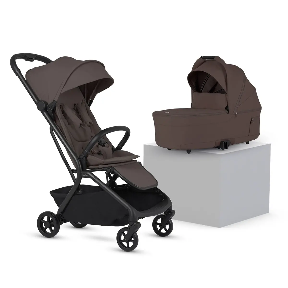 Silver Cross Nia Stroller With Carrycot - Chocolate 1