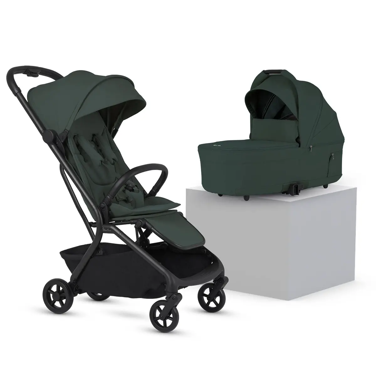 Silver Cross Nia Stroller With Carrycot - Conifer 1