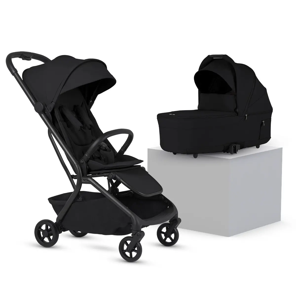 Silver Cross Nia Stroller With Carrycot - Onyx 1