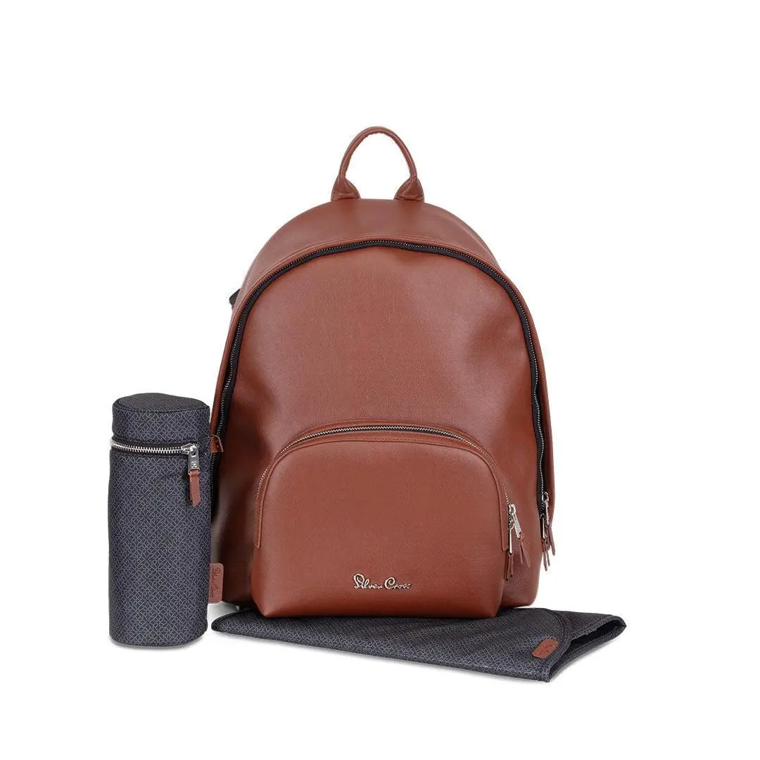 Silver Cross Vegan Rucksack Changing Bag Tan 1