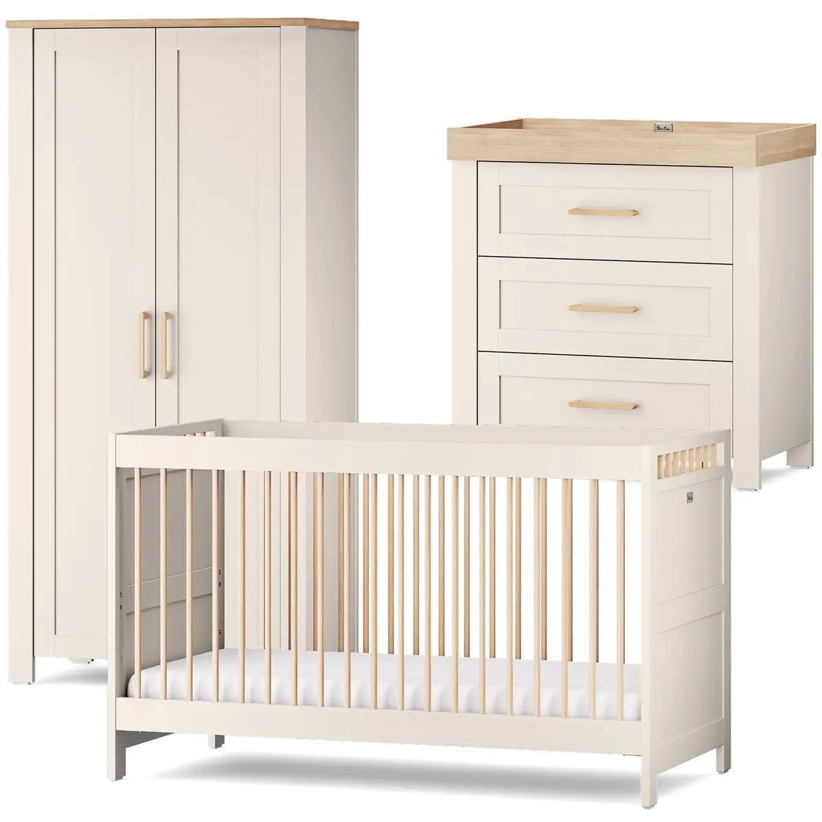 Silver Cross Seville 3 Piece Room Set - Cashmere Oak 1