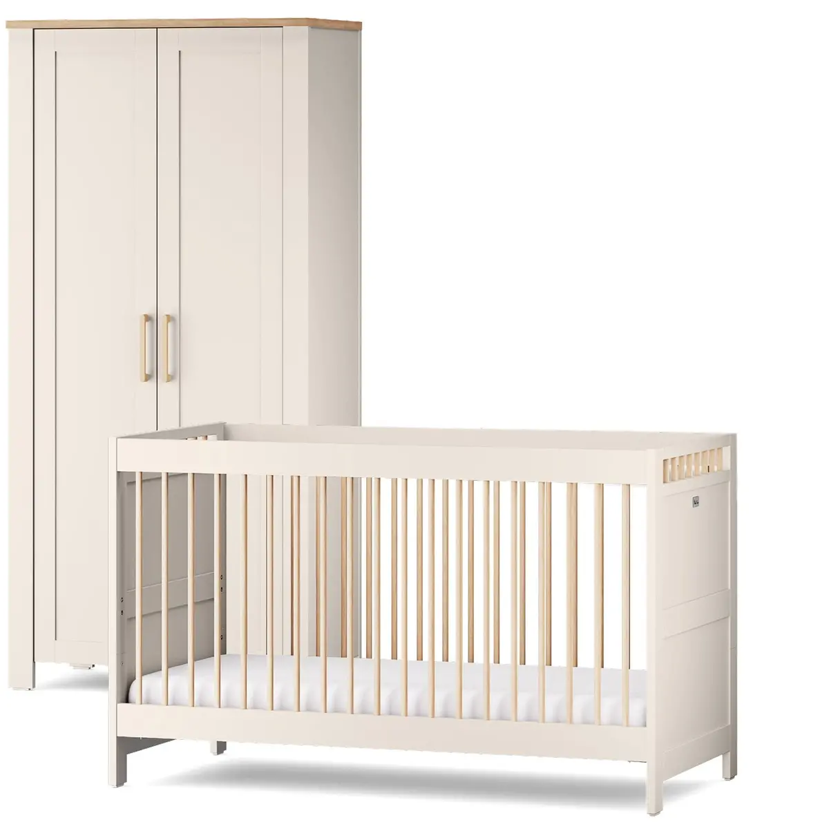 Silver Cross Seville 2 Piece Wardrobe Room Set In Cashmere Oak 1