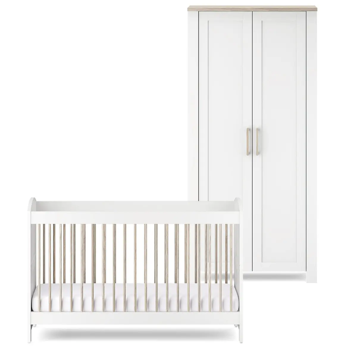 Silver Cross Valencia 2 Piece Wardrobe Room Set - White Ash 1