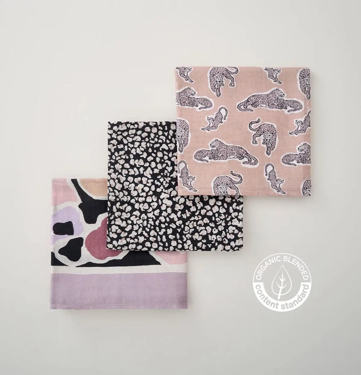 Silver Cross Muslin Swaddles 3 Pack - Pretty Wild 1