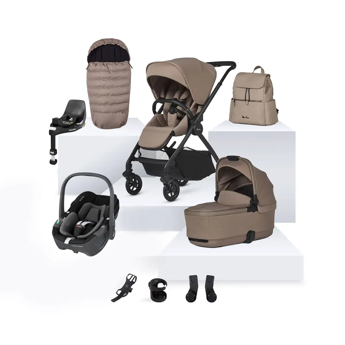 Silver Cross Dune 2 Maxi-Cosi Travel System- Mocha 1