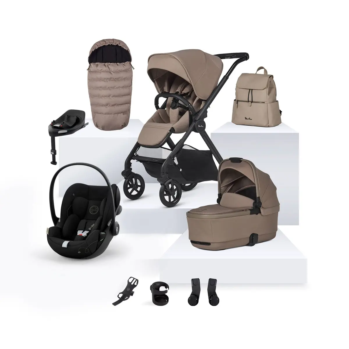 Silver Cross Reef 2 Cybex Travel System- Mocha 1
