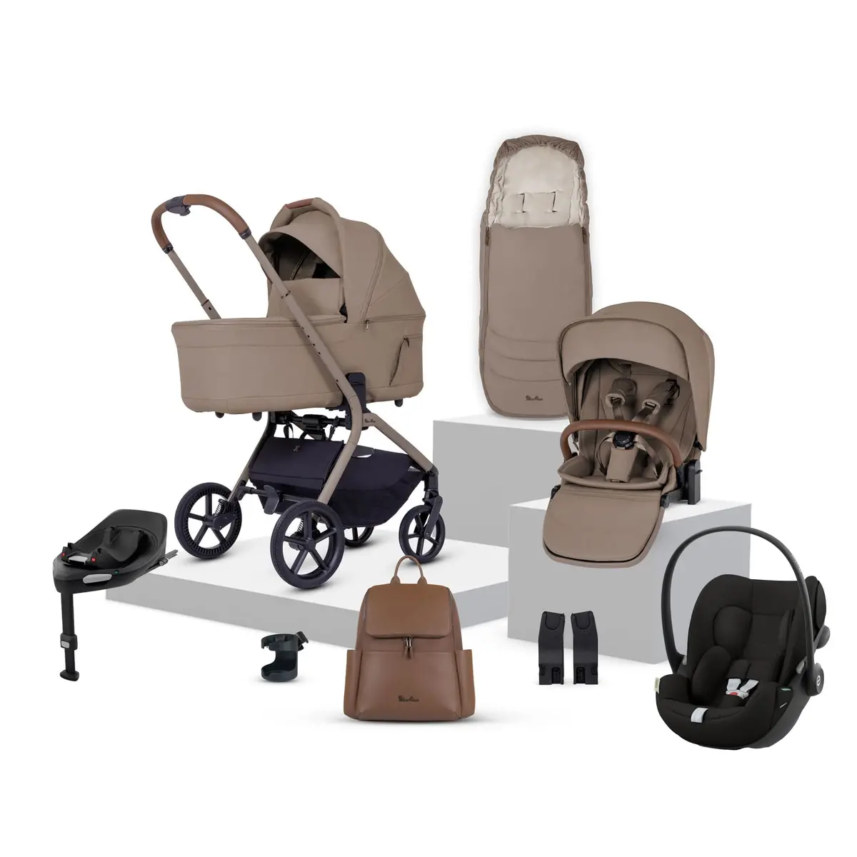 Silver Cross Breez Cybex Travel System - Champagne 1
