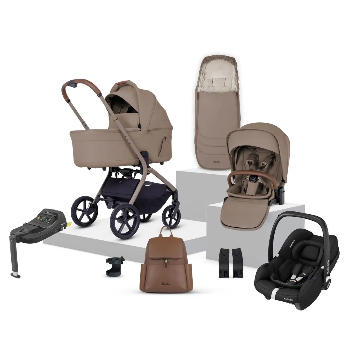 Silver Cross Breez Maxi-Cosi Cybex Travel System - Champagne 1