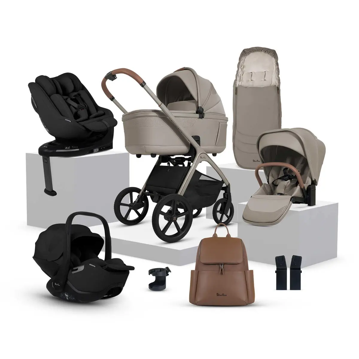 Silver Cross Cove Ultimate 360 Family Car Seat Bundle - Champagne 2