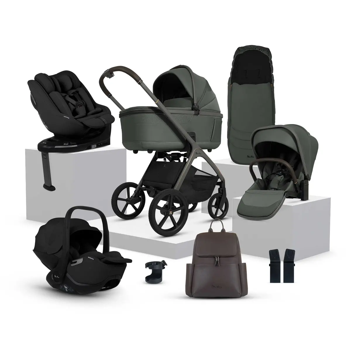 Silver Cross Cove Ultimate 360 Family Car Seat Bundle - Pewter 1