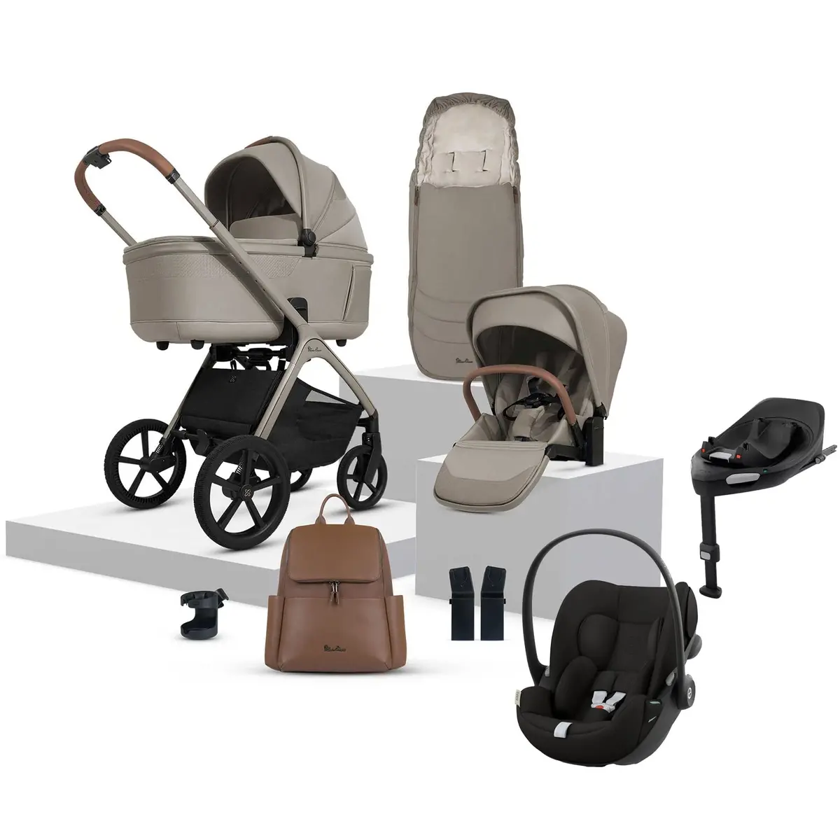 Silver Cross Cove Ultimate Cybex Travel System - Champagne 1