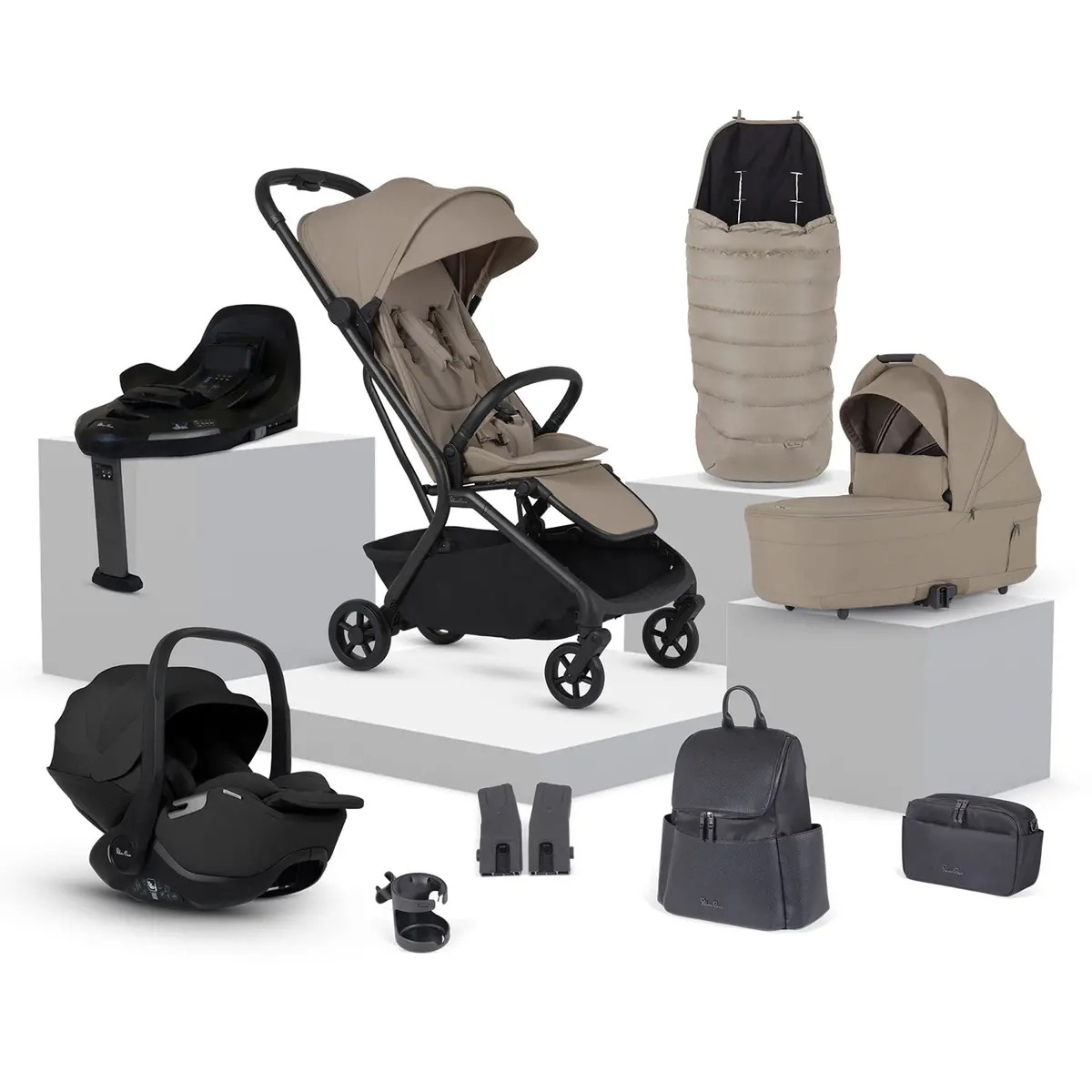 Silver Cross Nia Travel System With Accessories - Champagne 1