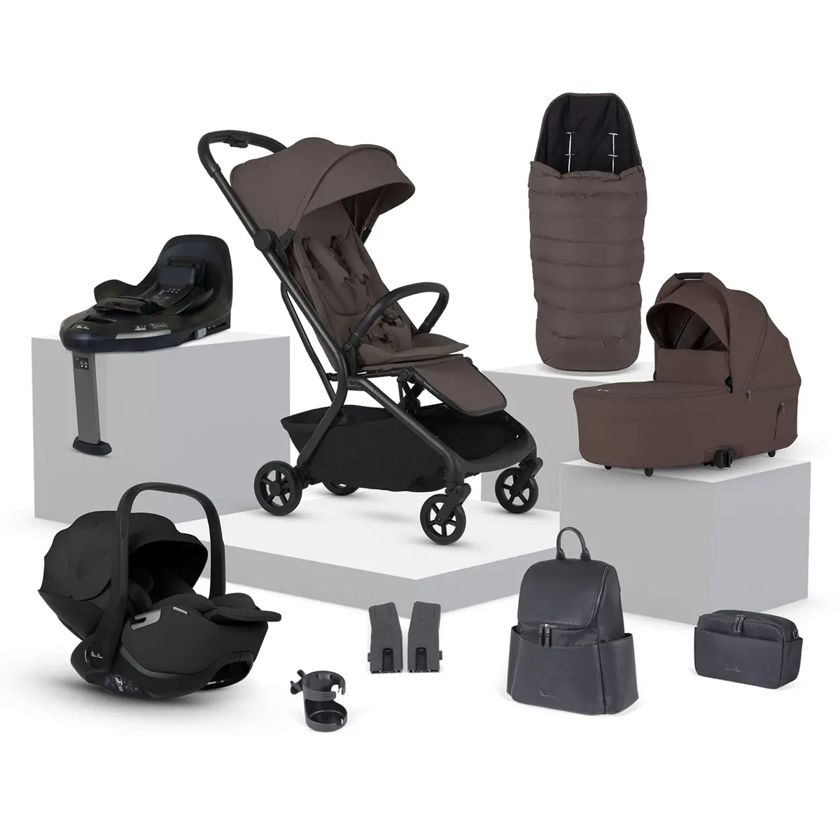 Silver Cross Nia Travel System With Accessories - Chocolate 1