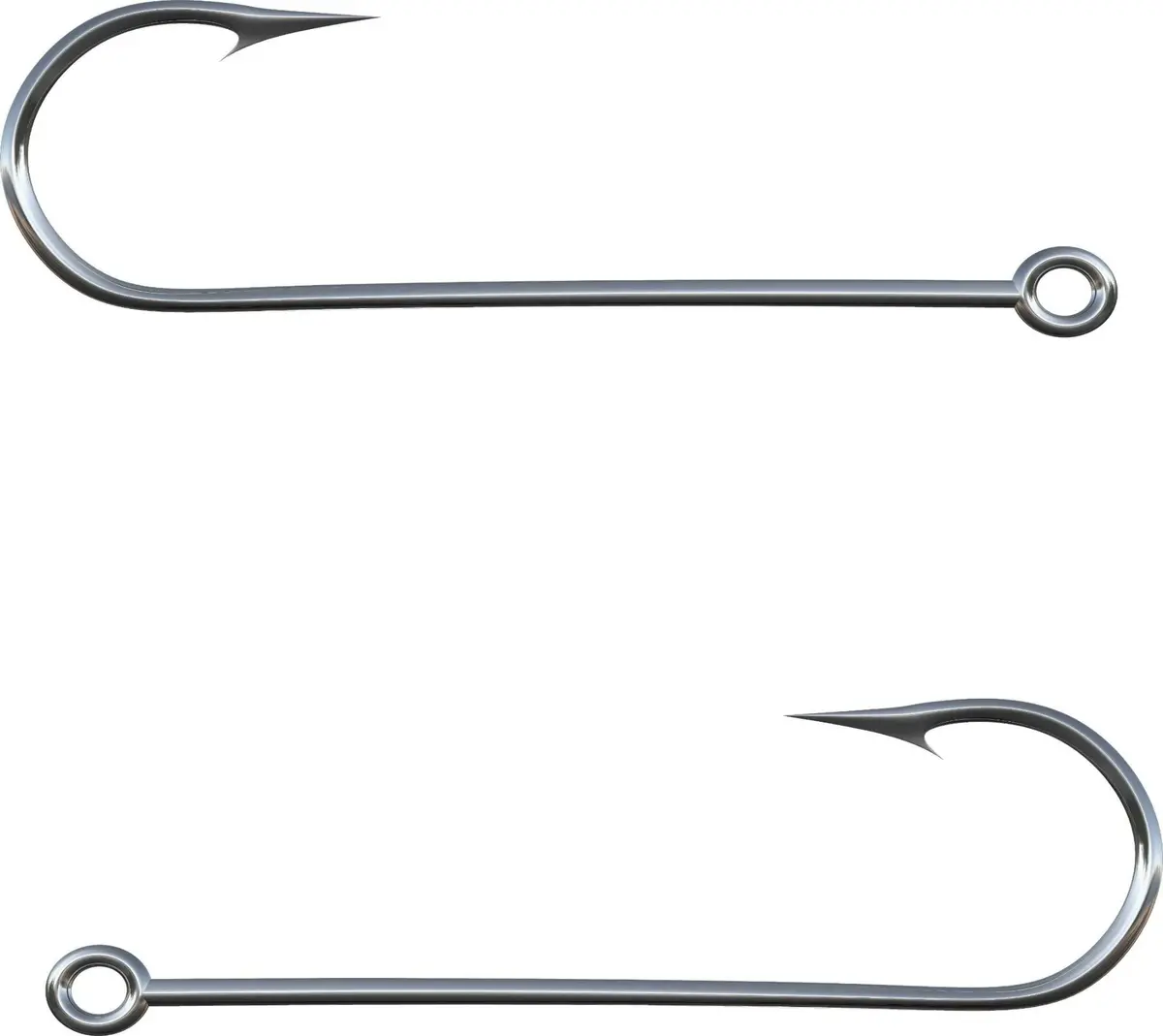 Classic Fish Hook Vinyl Decal – Silver Or Gold 3