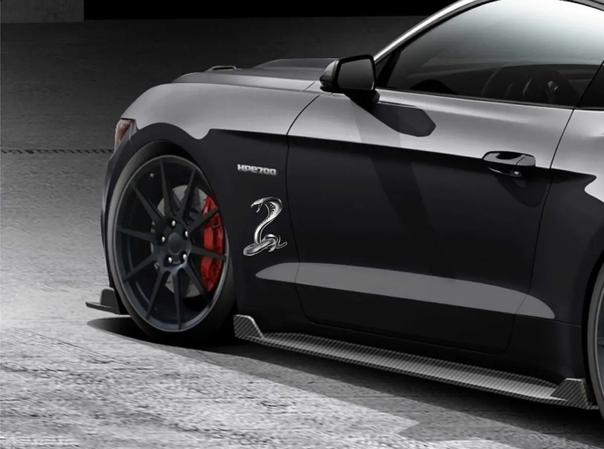Silver Cobra Vinyl Graphic Decals For Ford Mustang Sports Car 6