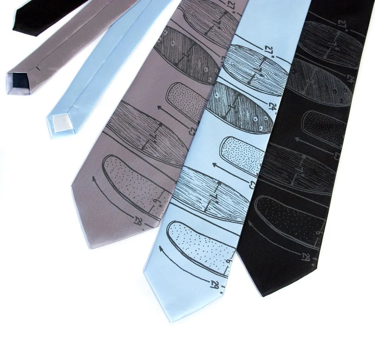 Skateboard Silk Necktie, "Skate Or Tie" 1