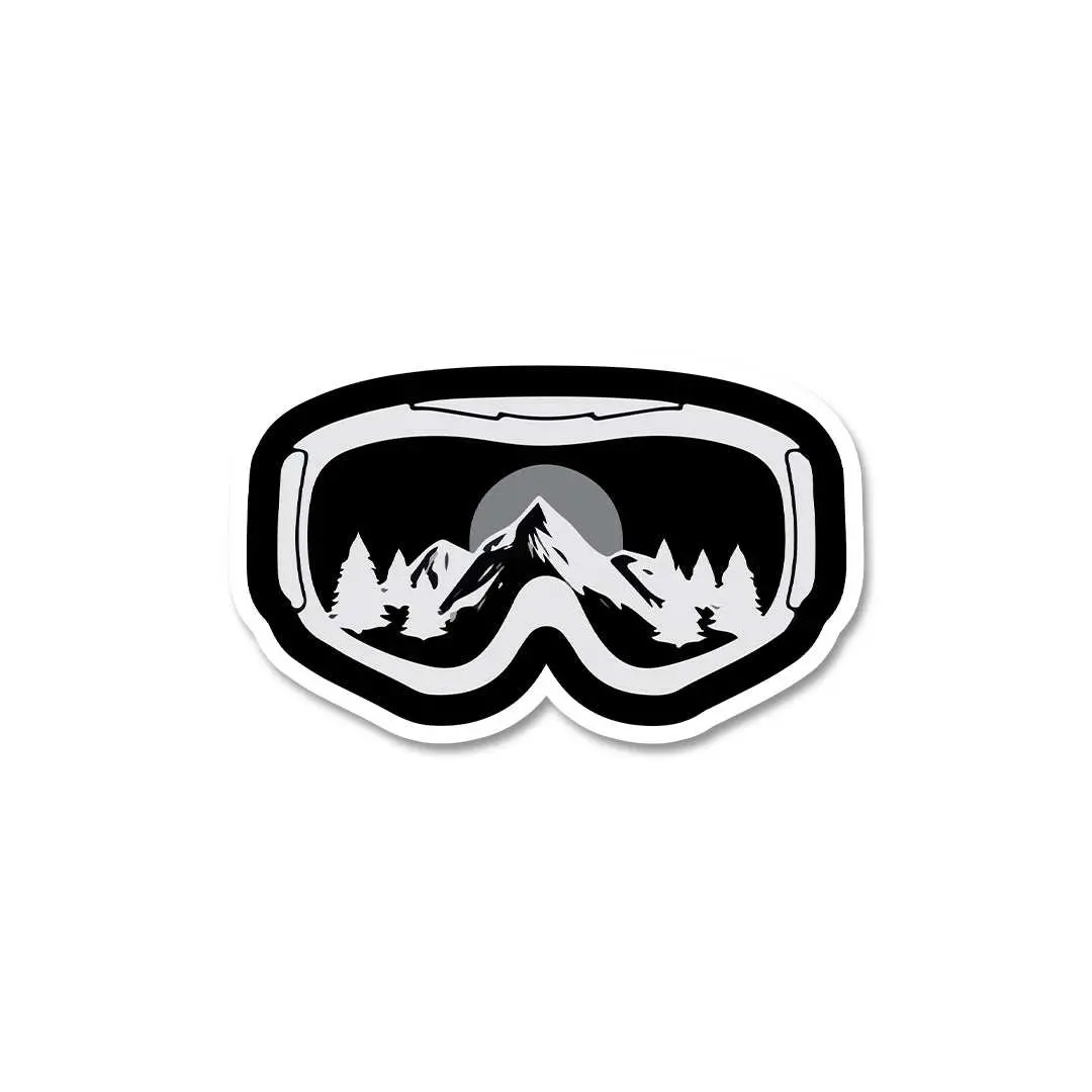 Skiing Glasses Sticker 2