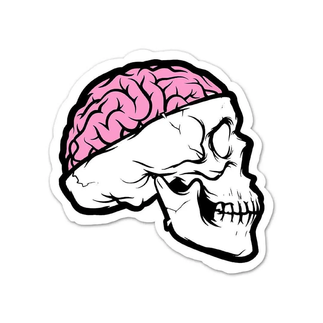 Skull With Brain Open Sticker 1