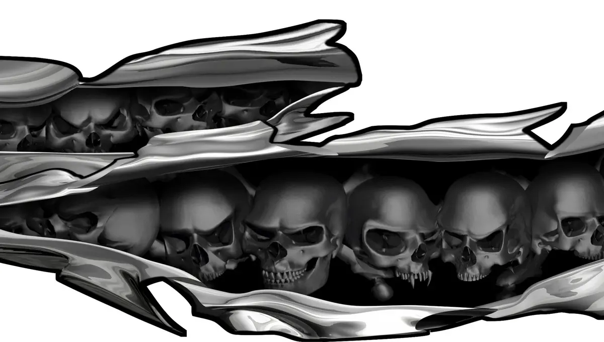 Skulls Tears Vinyl Graphic Decals For Cars And Trucks 3