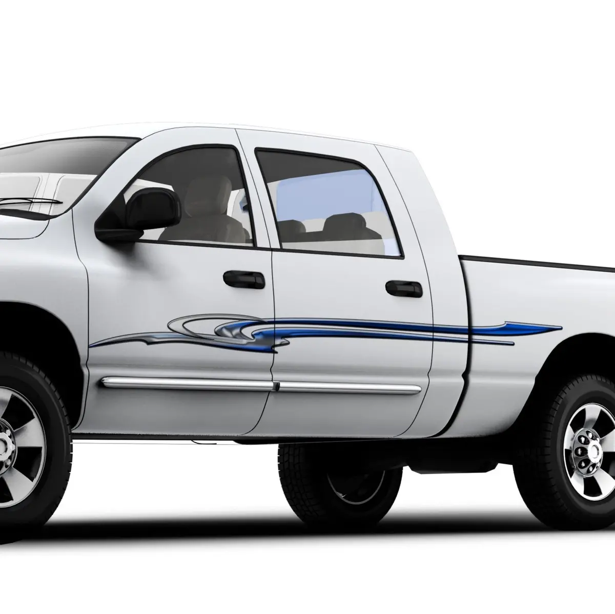 Sky Stripes Vinyl Graphics Side Decals For Cars & Trucks 1