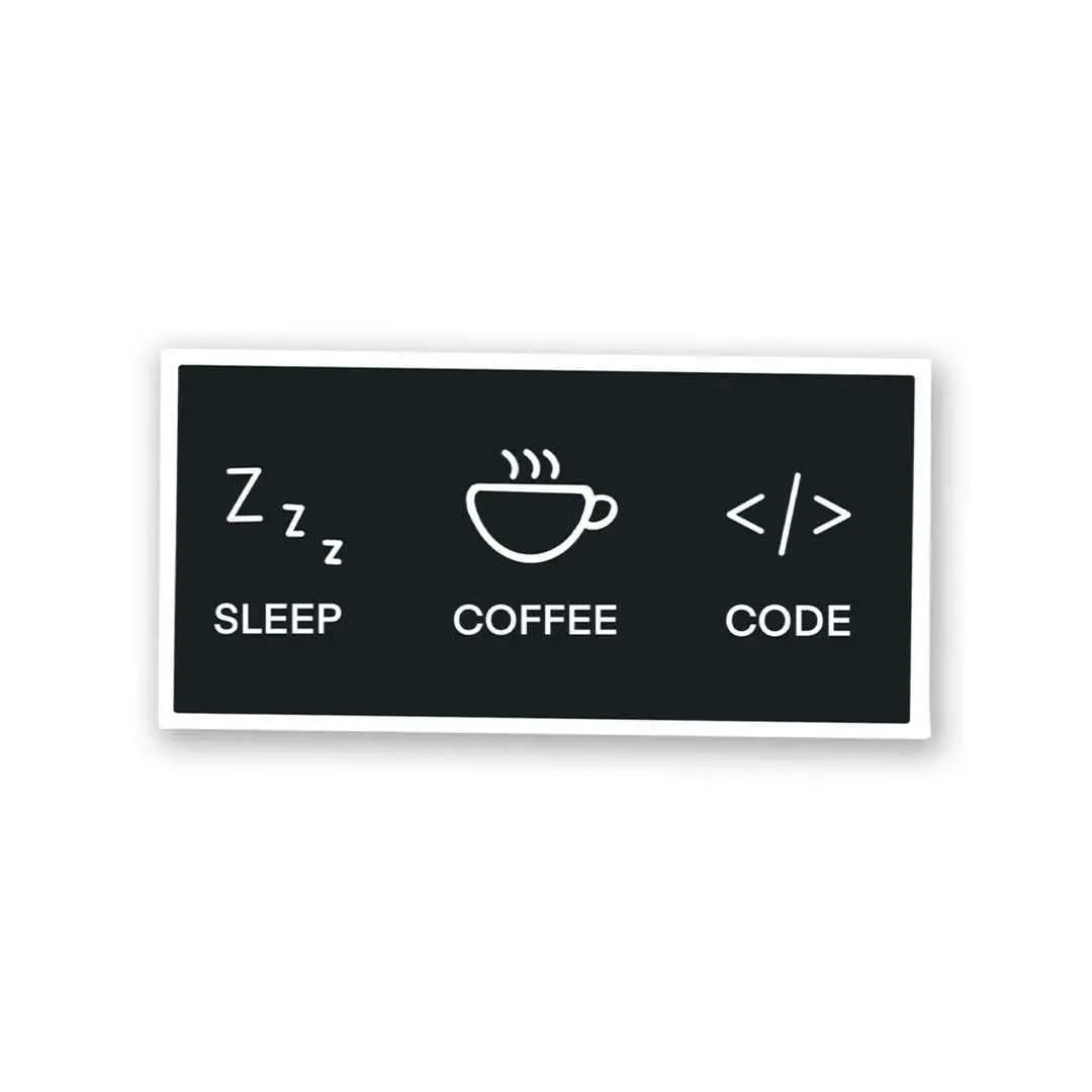 Sleep Coffee Code Sticker 2