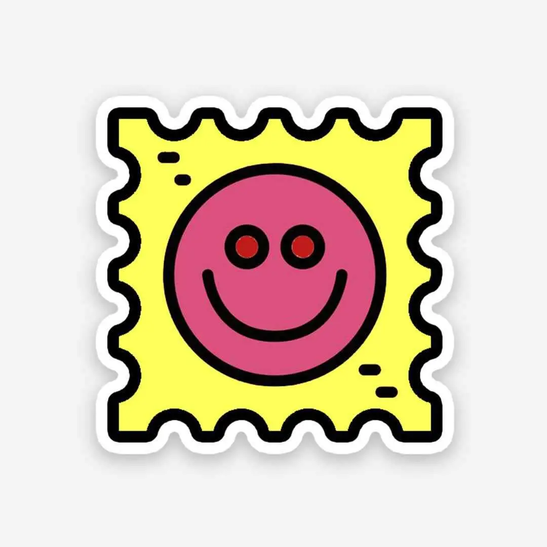 Smiley Postcard Sticker 1