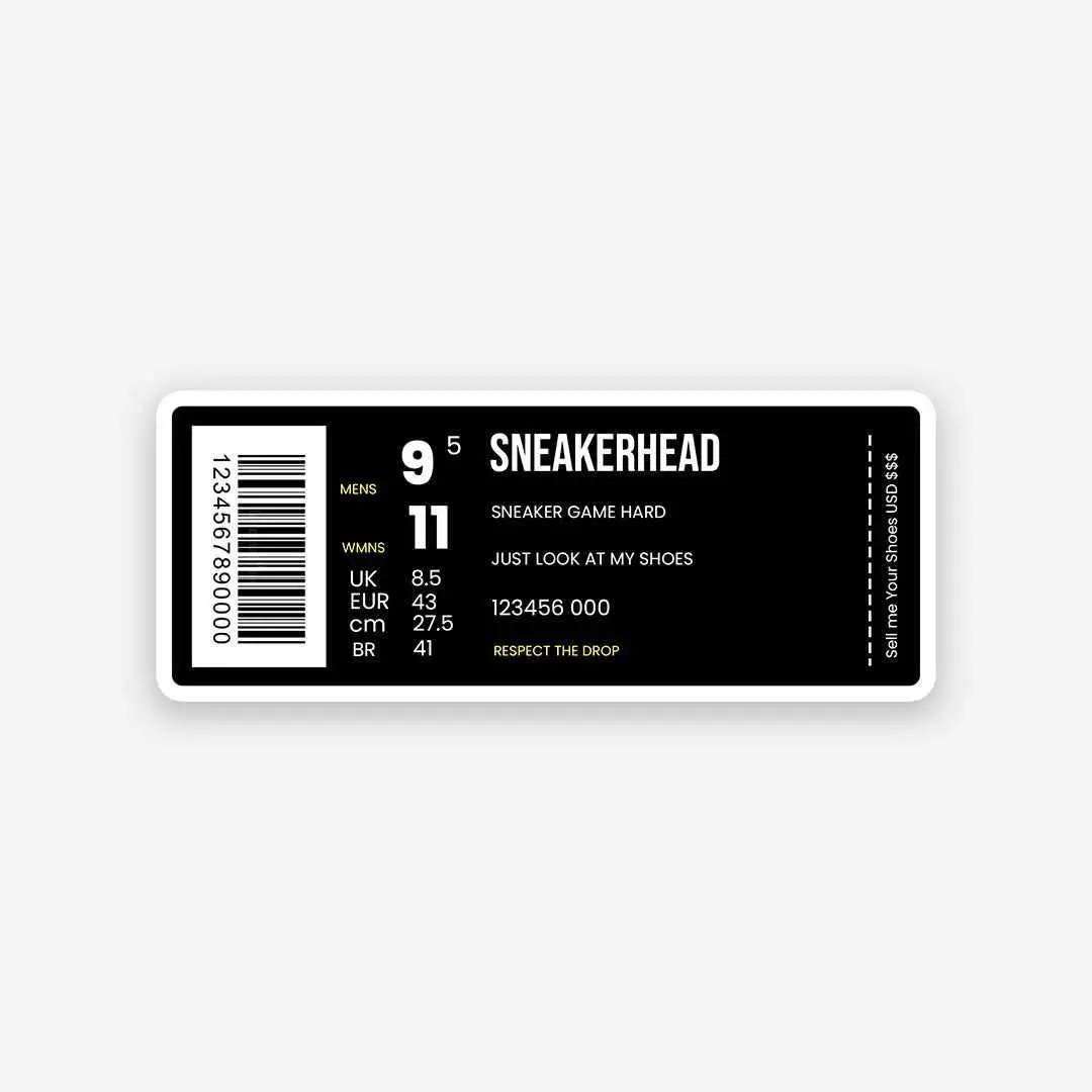 Sneakerhead Barcode Sticker 1